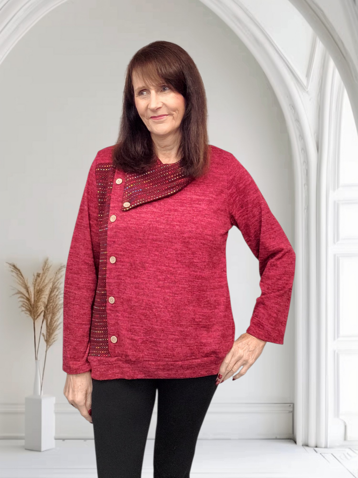 Katlin Colorburst Elegance Ladies’ Multi-Tone Top, Onesize 12-20 - Couture Boutique