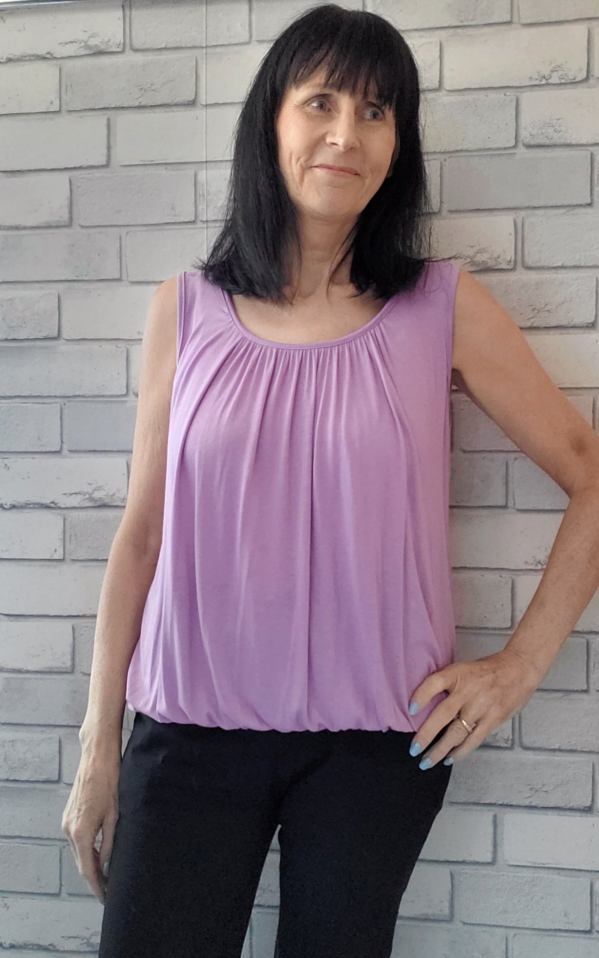 Ingrid Plain Loose Fit  Vest Tops - Couture Boutique
