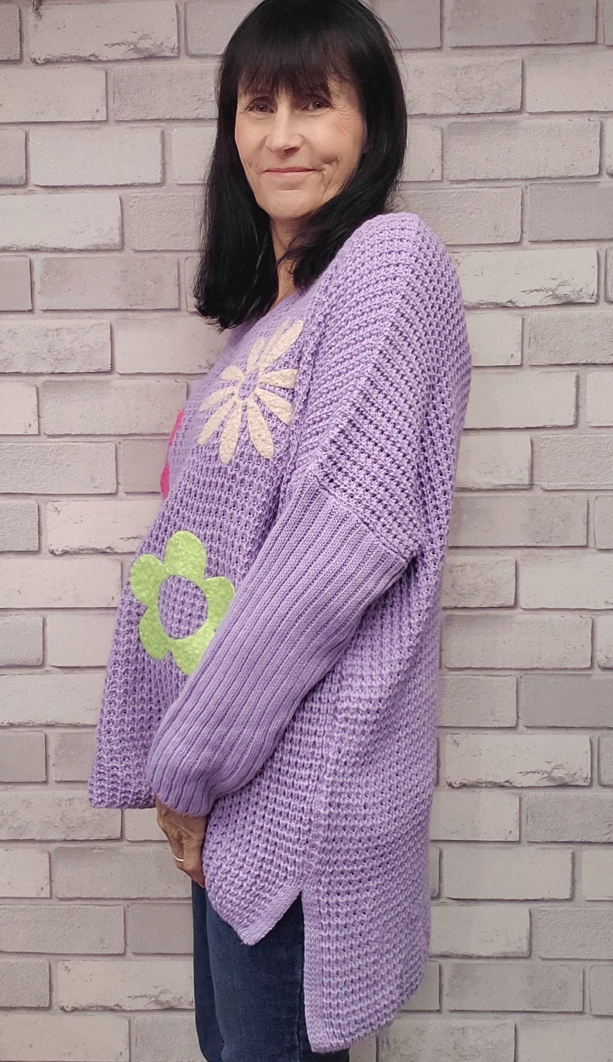 Olivia Oversize Flower  Jumper - Couture Boutique