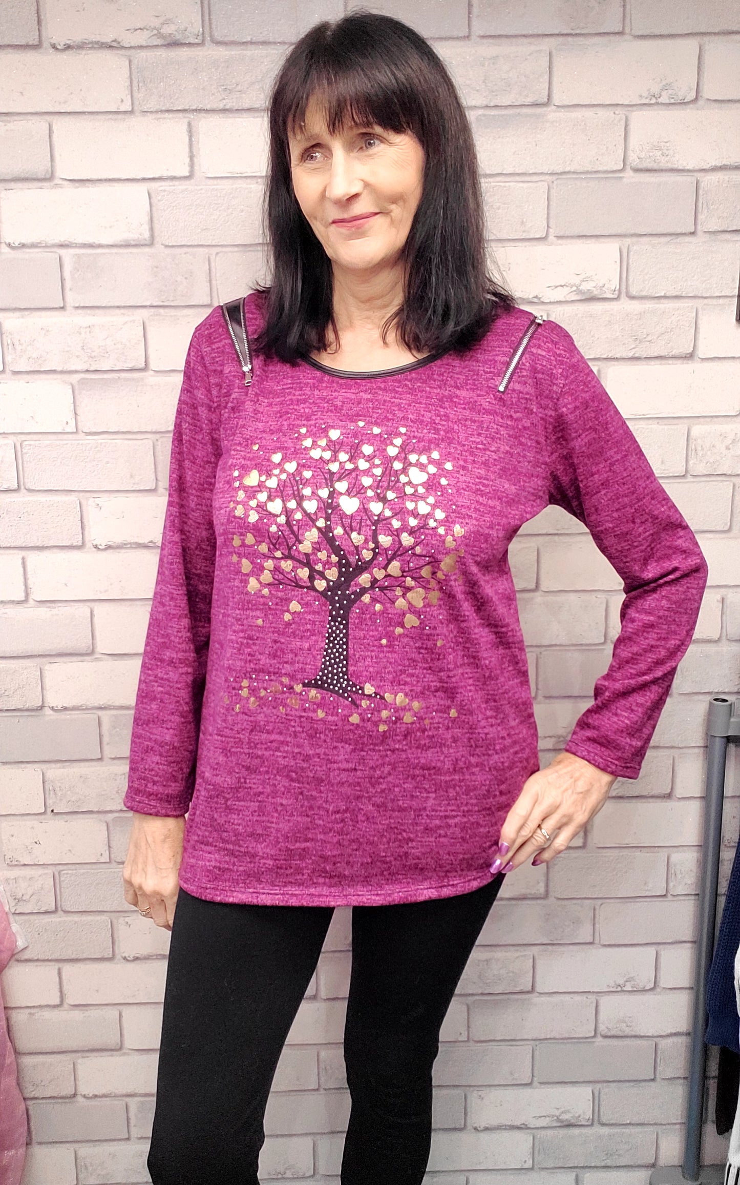 Trinny Long Sleeve Tree Of Life Top - Couture Boutique