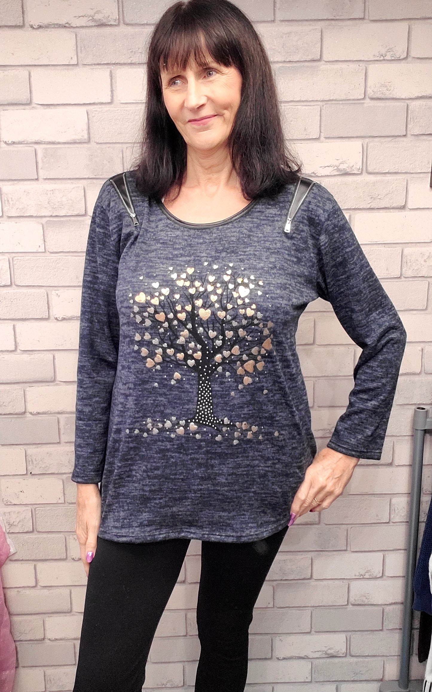 Trinny Long Sleeve Tree Of Life Top - Couture Boutique