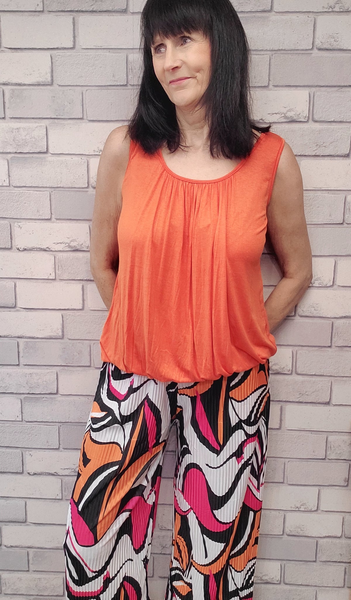 Ingrid Plain Loose Fit  Vest Tops - Couture Boutique