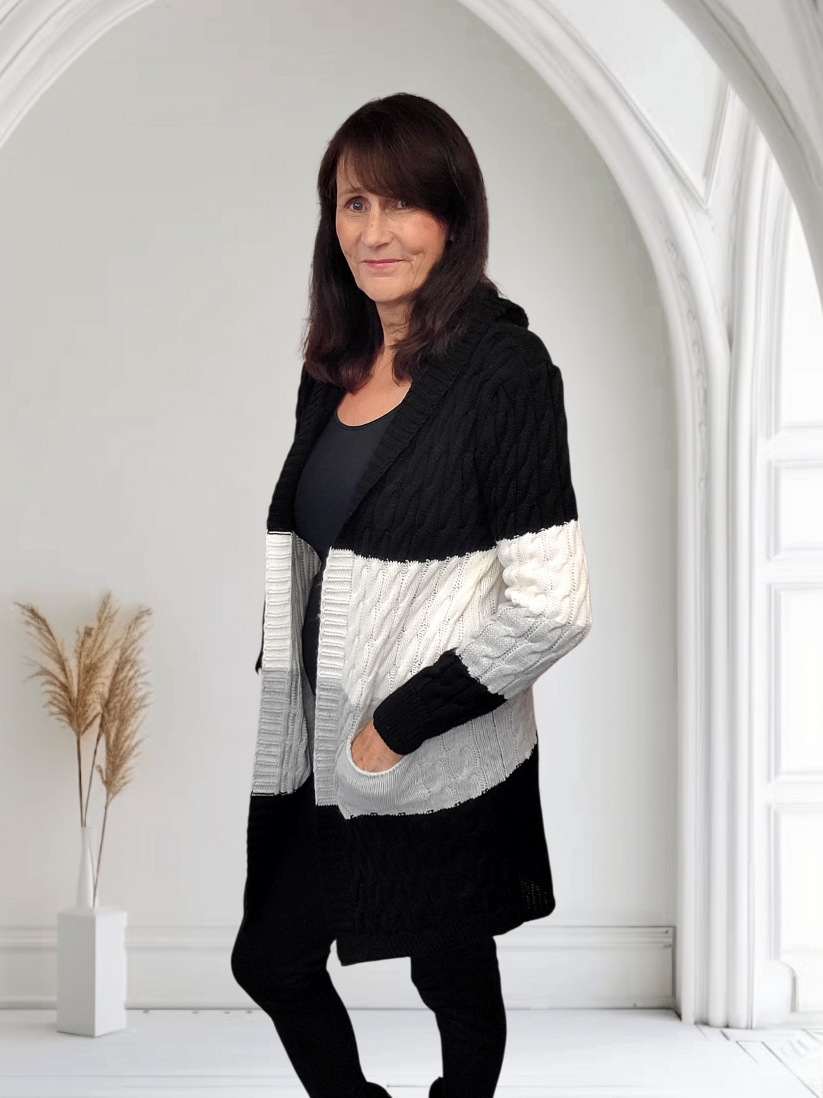 Kaza Cable Knit Cardigan, Onesize  12-18 - Couture Boutique
