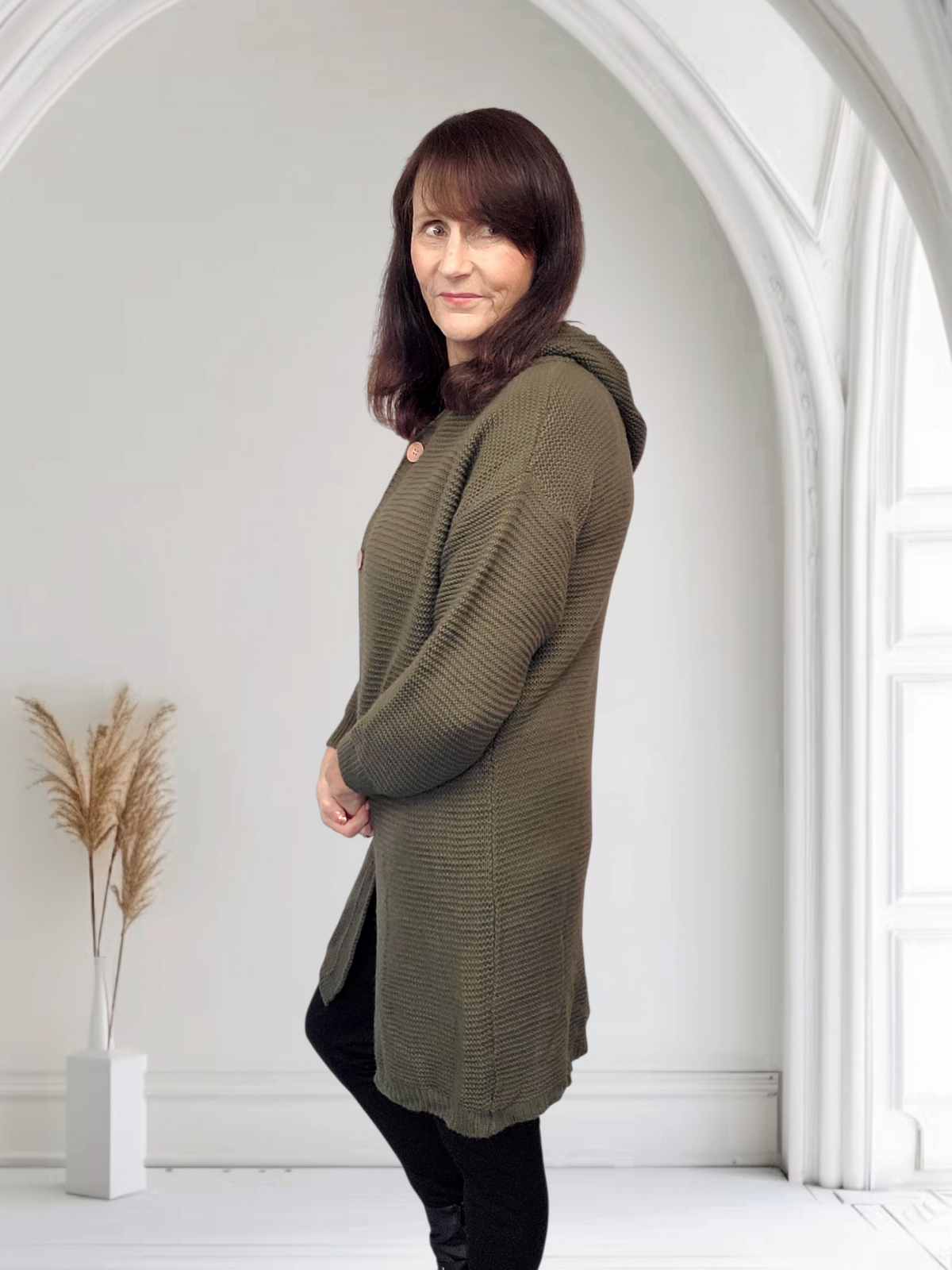 Kingsley Classic 3-Button Knit Cardigan, Onesize  12-16 - Couture Boutique