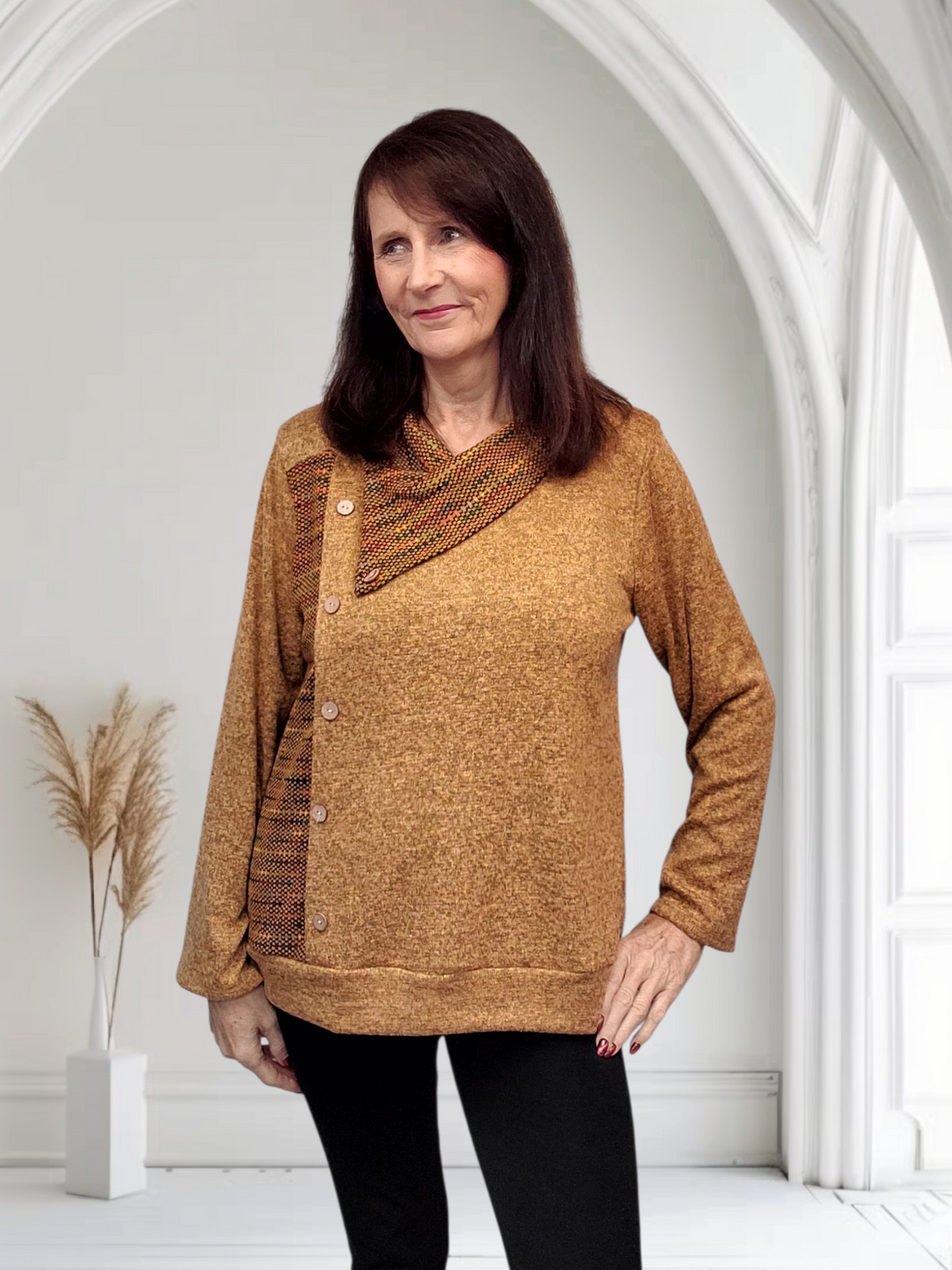 Katlin Colorburst Elegance  Ladies’ Multi-Tone Top, Onesize 12-20 - Couture Boutique