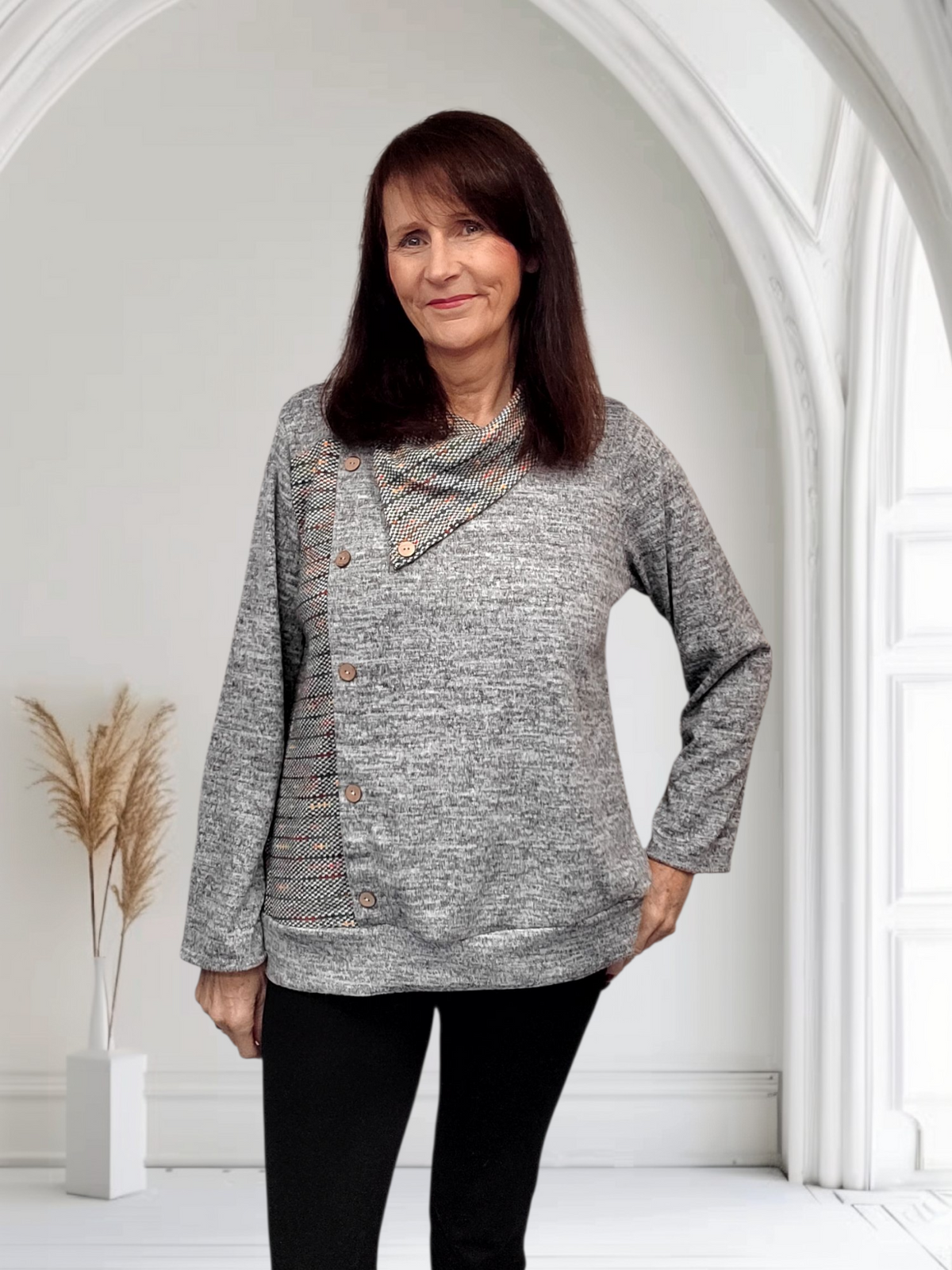 Katlin Colorburst Elegance  Ladies’ Multi-Tone Top, Onesize 12-20 - Couture Boutique