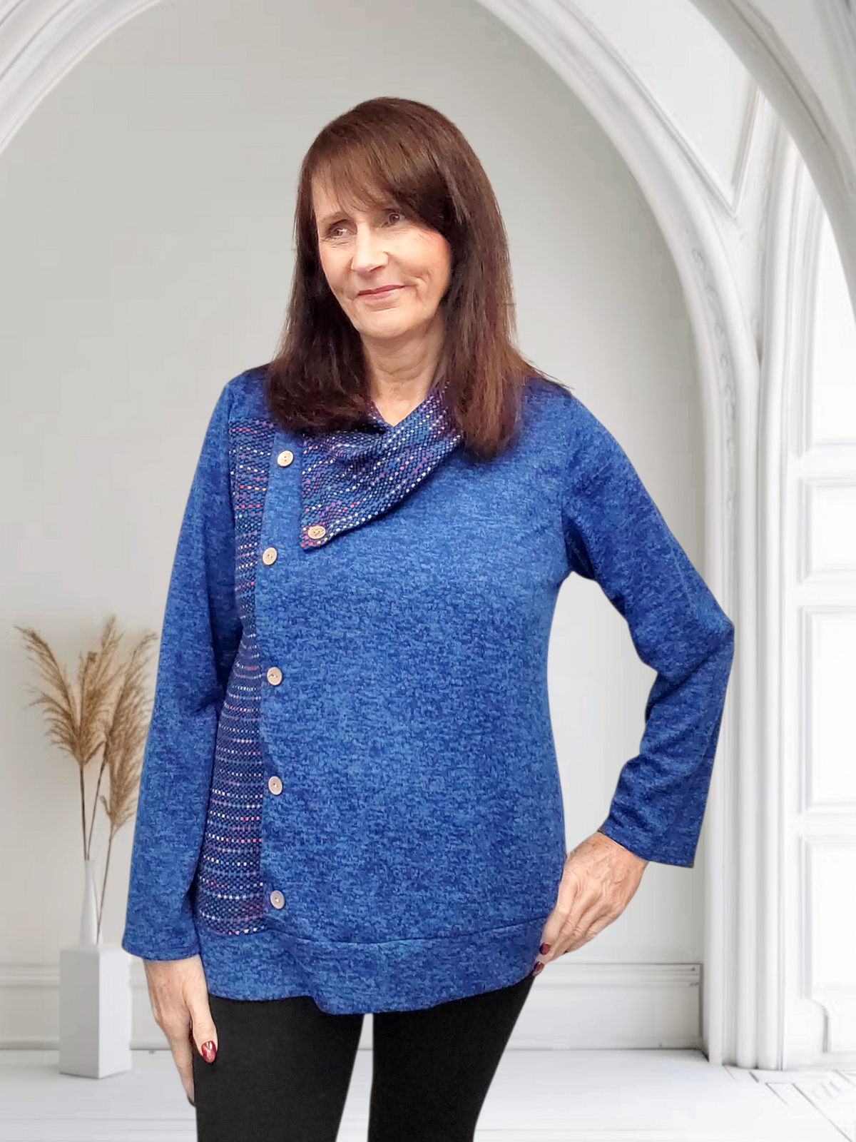 Katlin Colorburst Elegance  Ladies’ Multi-Tone Top, Onesize 12-20 - Couture Boutique