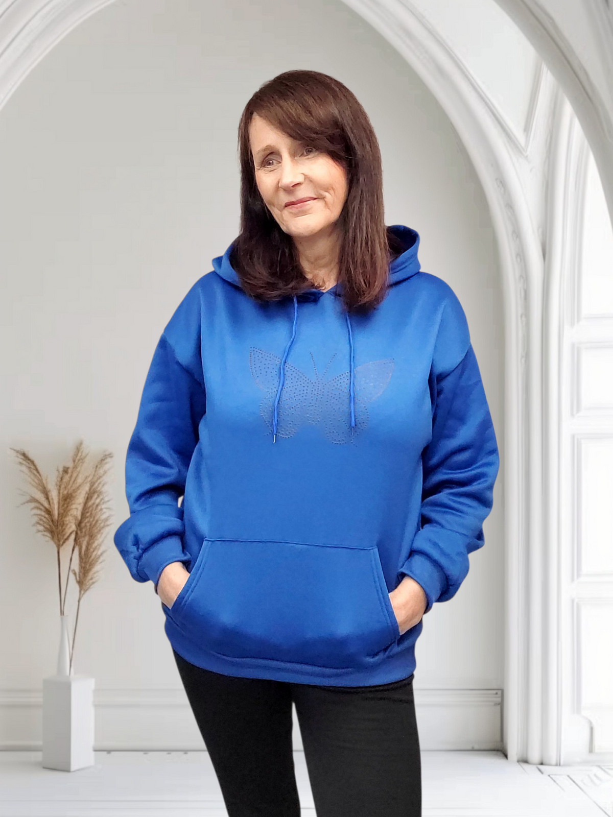 Beaty Butterfly Print Hoodie  Cozy Graphic Sweatshirt for Women, 3 Sizes - Couture Boutique