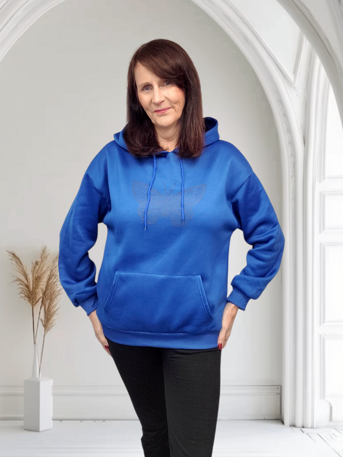 Beaty Butterfly Print Hoodie  Cozy Graphic Sweatshirt for Women, 3 Sizes - Couture Boutique