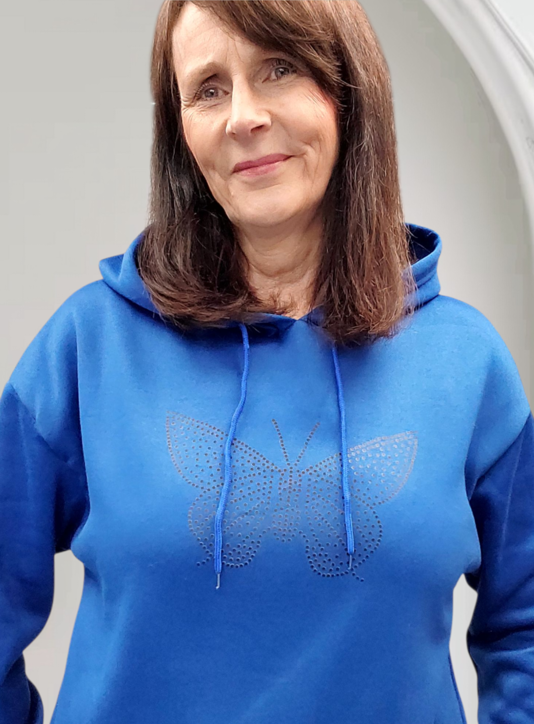 Beaty Butterfly Print Hoodie  Cozy Graphic Sweatshirt for Women, 3 Sizes - Couture Boutique