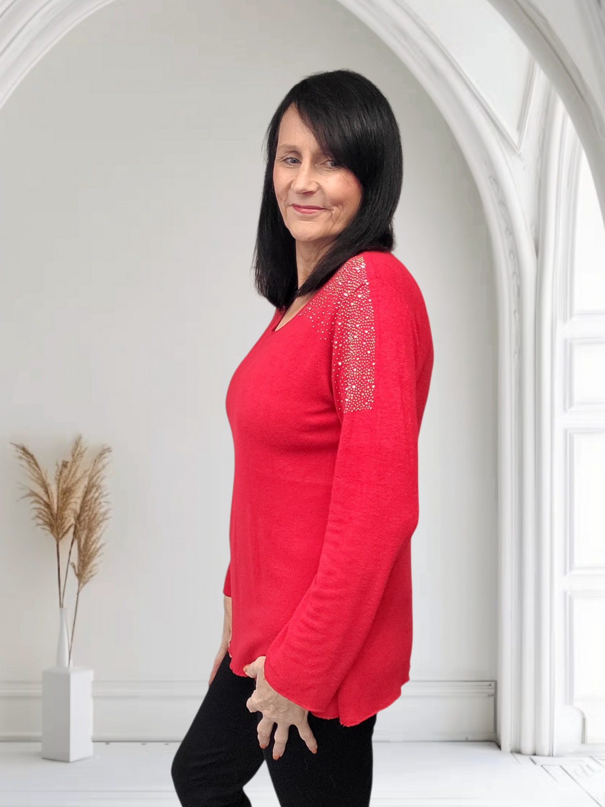 Alma Fine Knit Long Sleeve Jumper - Couture Boutique