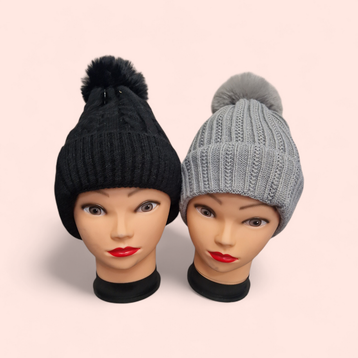 Faux Fur Bobble Hat - Couture Boutique