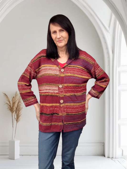 Alyssa Classic Striped Cardigan – Soft, Comfortable & Versatile - Couture Boutique