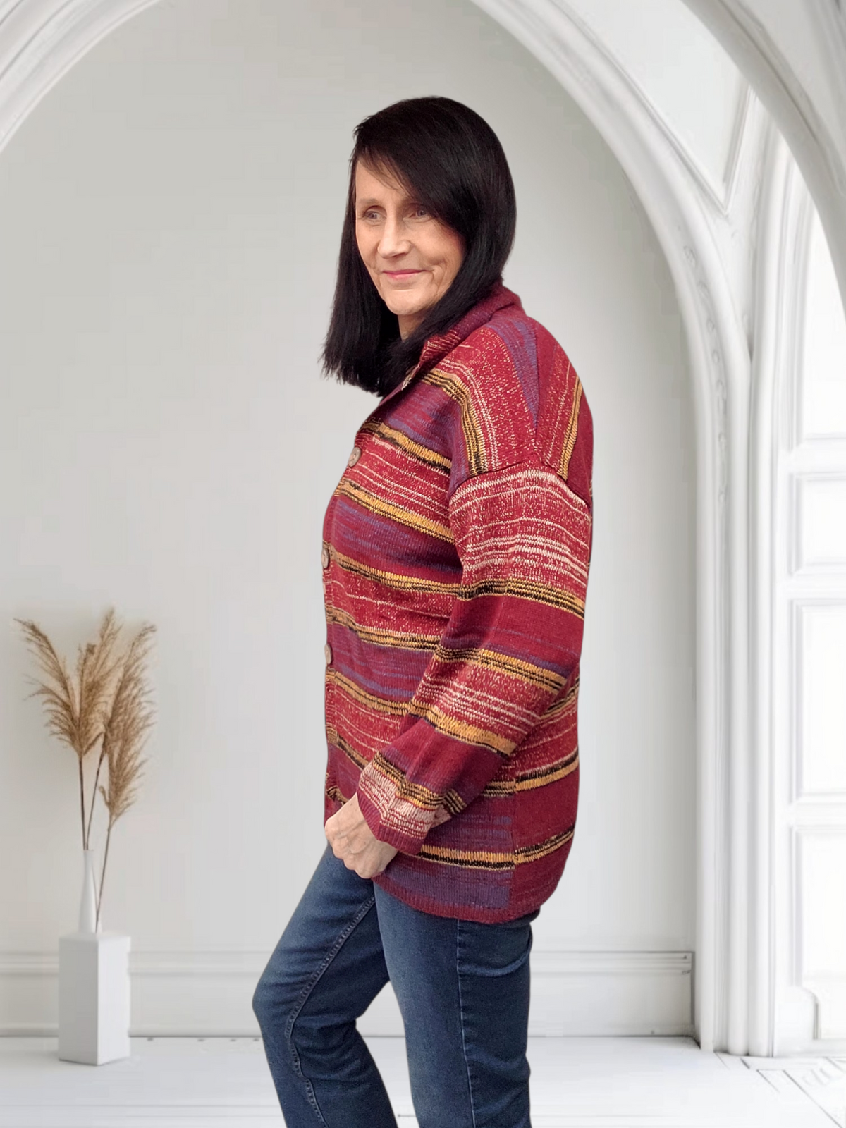 Alyssa Classic Striped Cardigan – Soft, Comfortable & Versatile - Couture Boutique