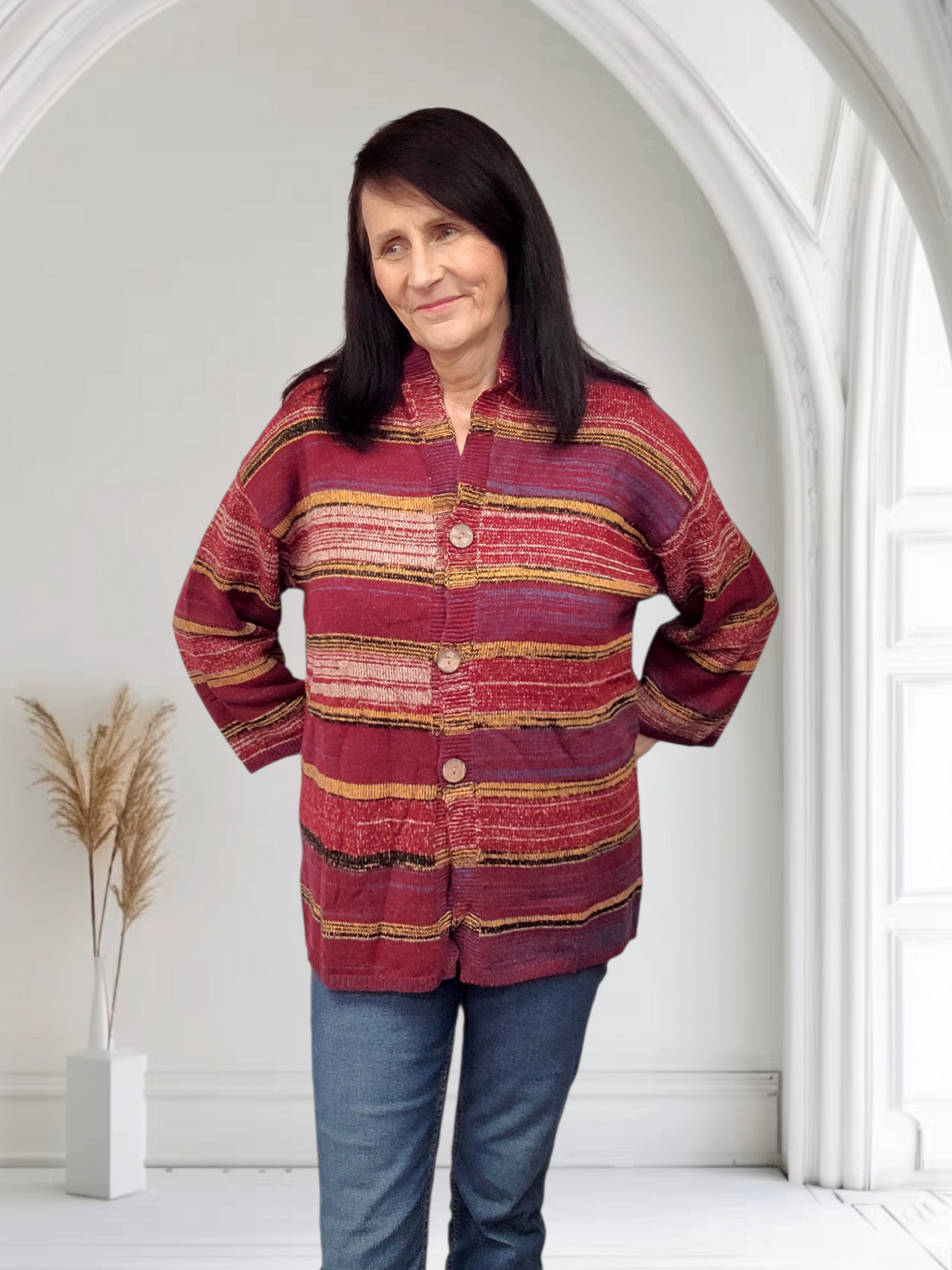 Alyssa Classic Striped Cardigan – Soft, Comfortable & Versatile - Couture Boutique