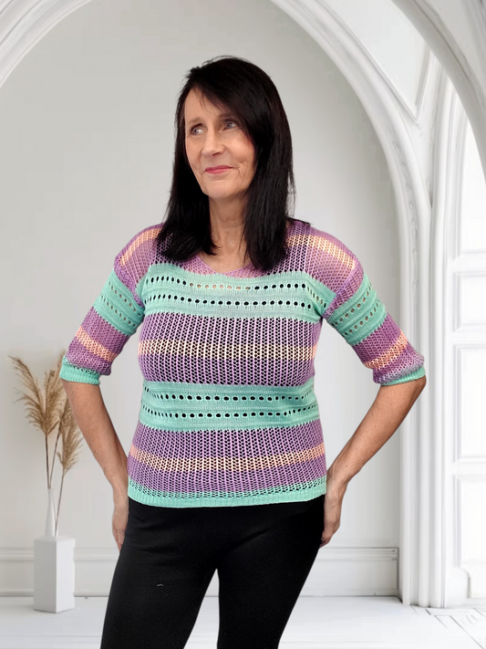 Destiny Multi Colour Crochet Top - Couture Boutique