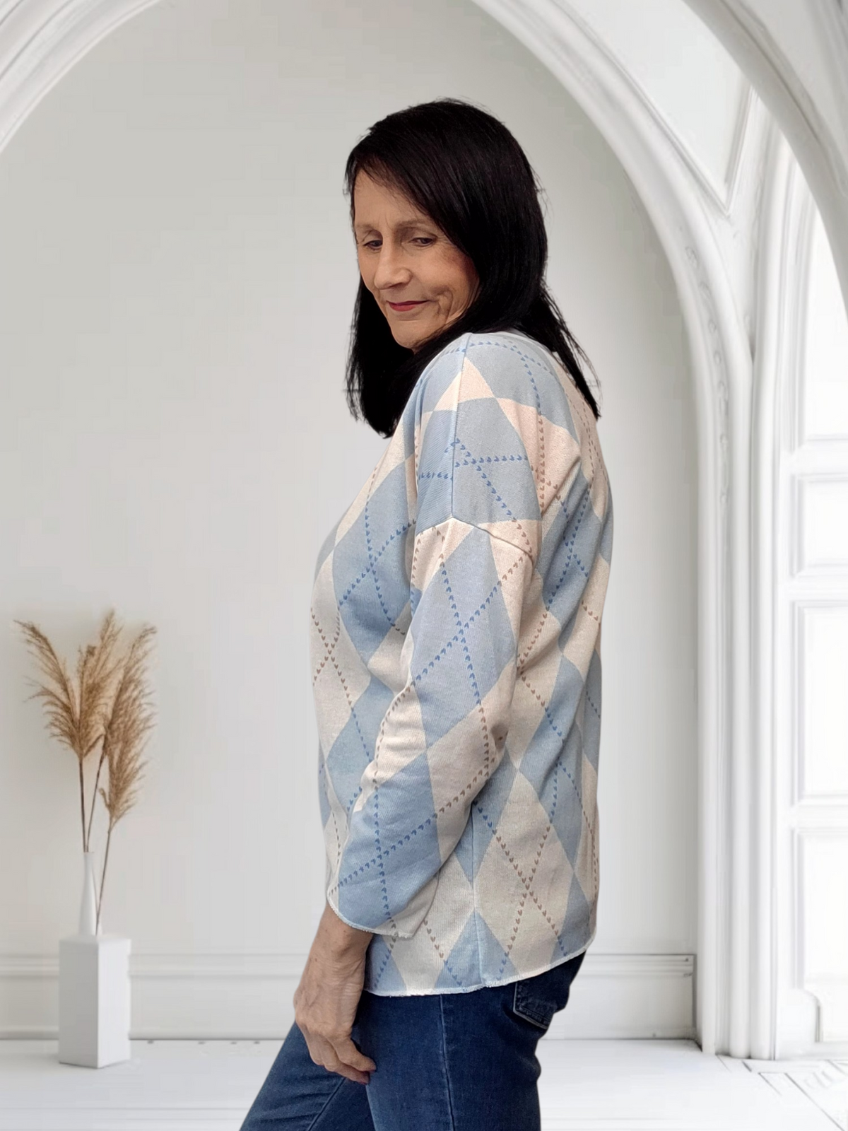 Gemma Diamond Pattern Top - Couture Boutique