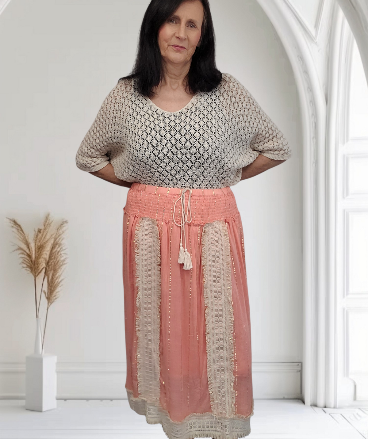 Kim Boho Gypsy Style Maxi Skirt – Flowy Summer Skirt