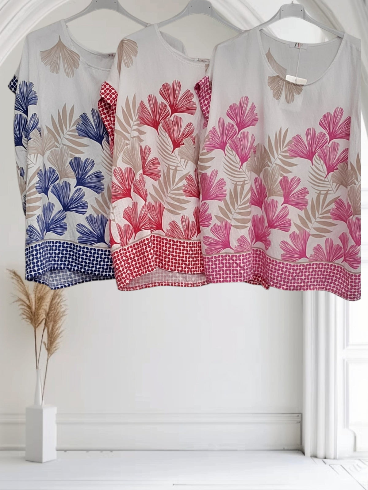 Remi Women's Floral Print Top – One Size Fits Up to UK 20 - Couture Boutique