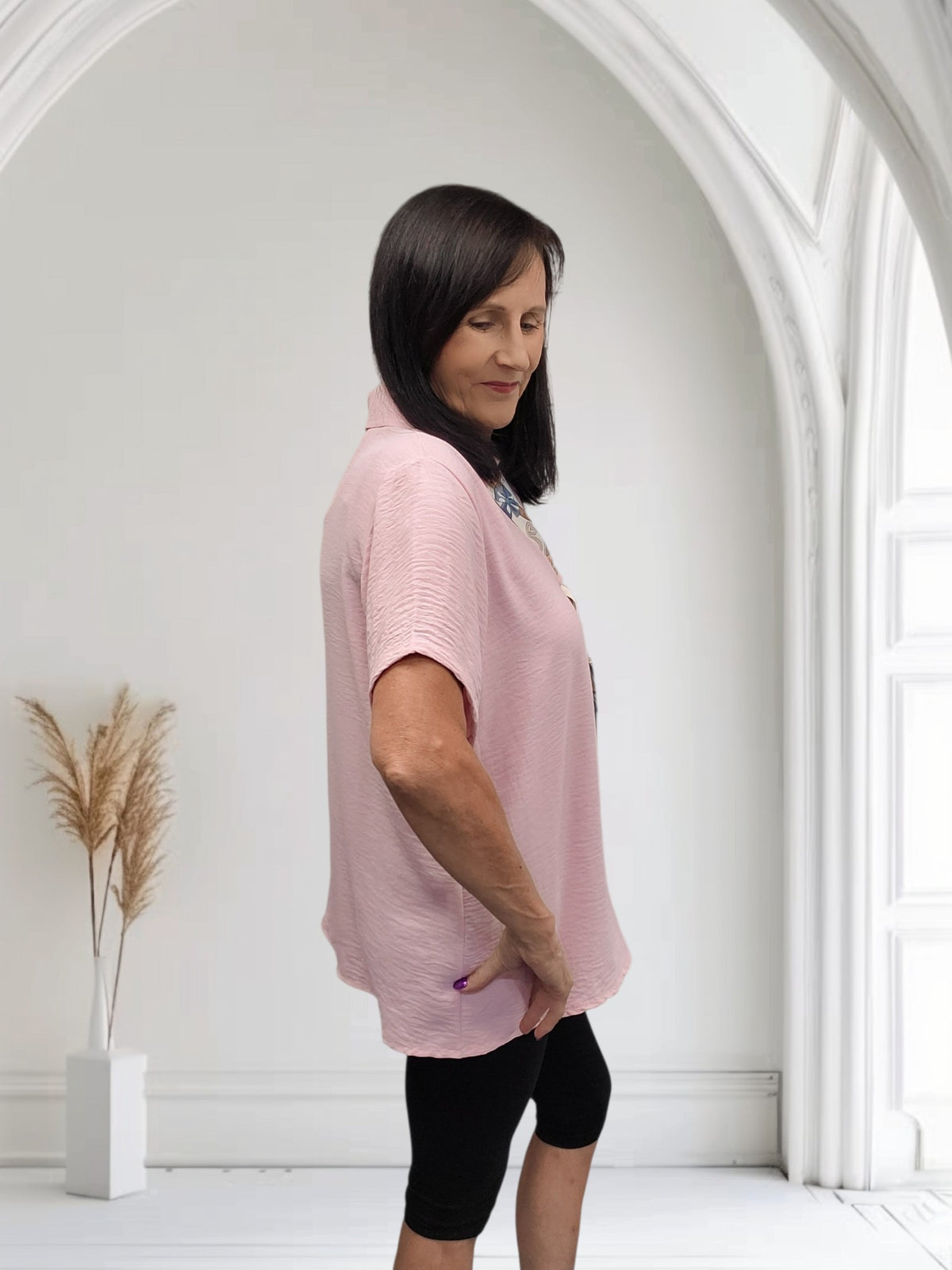Maddi Women's Scarf Detail V-Neck Top – Available in 3 Colours - Couture Boutique