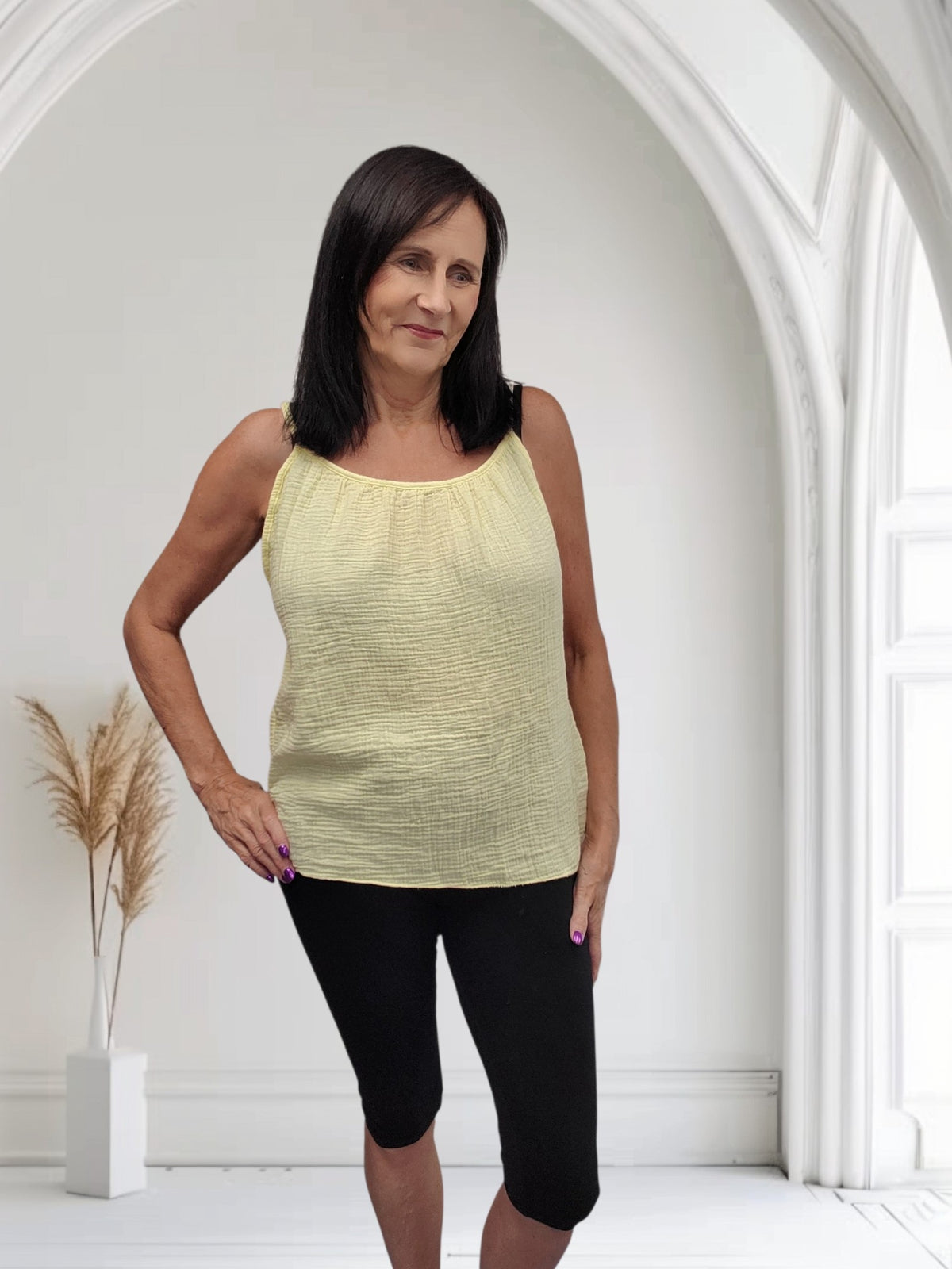 Women's Cheesecloth Cotton Vest Top - Couture Boutique