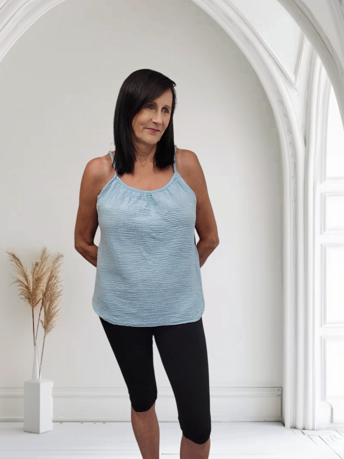 Women's Cheesecloth Cotton Vest Top - Couture Boutique