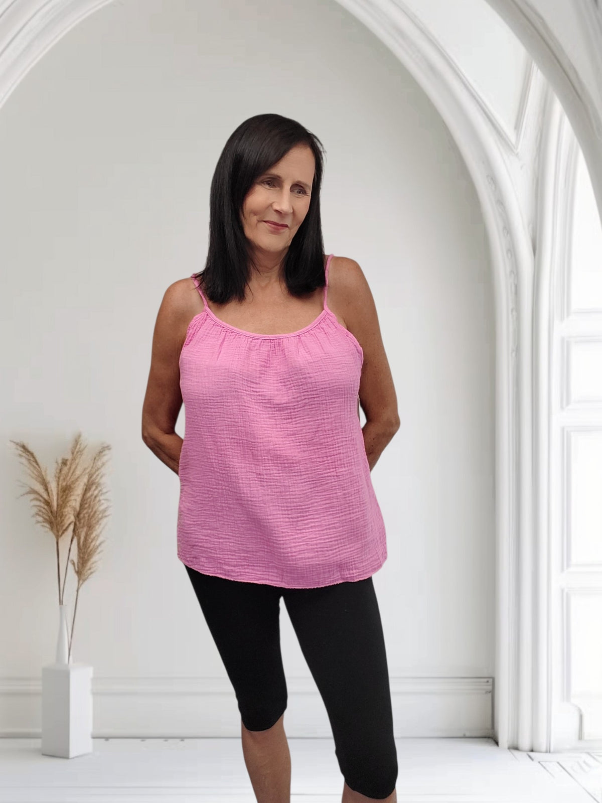 Women's Cheesecloth Cotton Vest Top - Couture Boutique