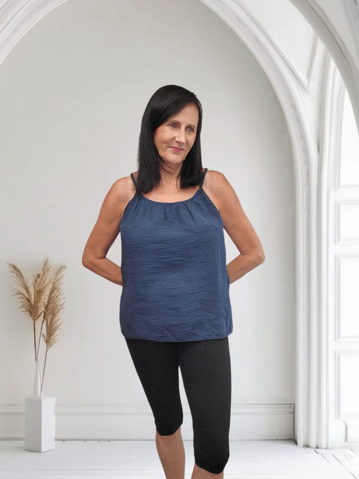 Women's Cheesecloth Cotton Vest Top - Couture Boutique