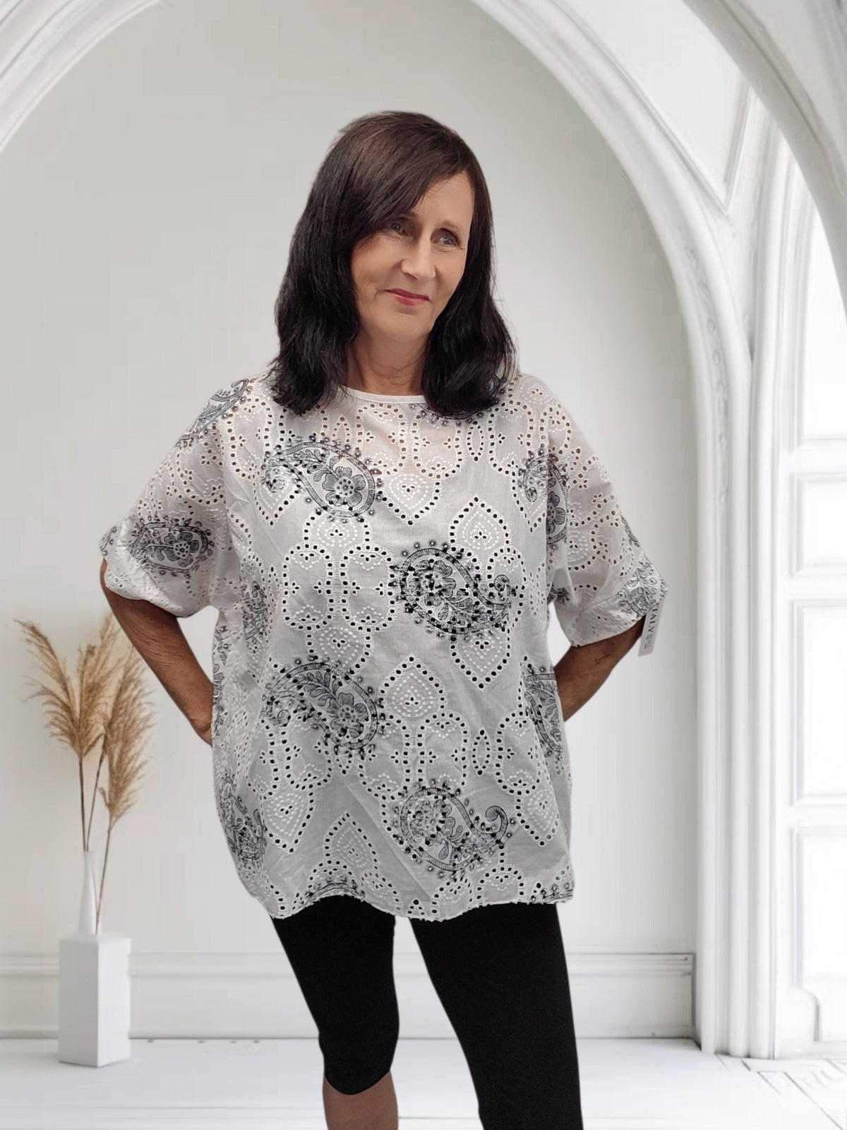 Ladies Paisley Print Cotton Top – Broderie Style-Rubie - Couture Boutique