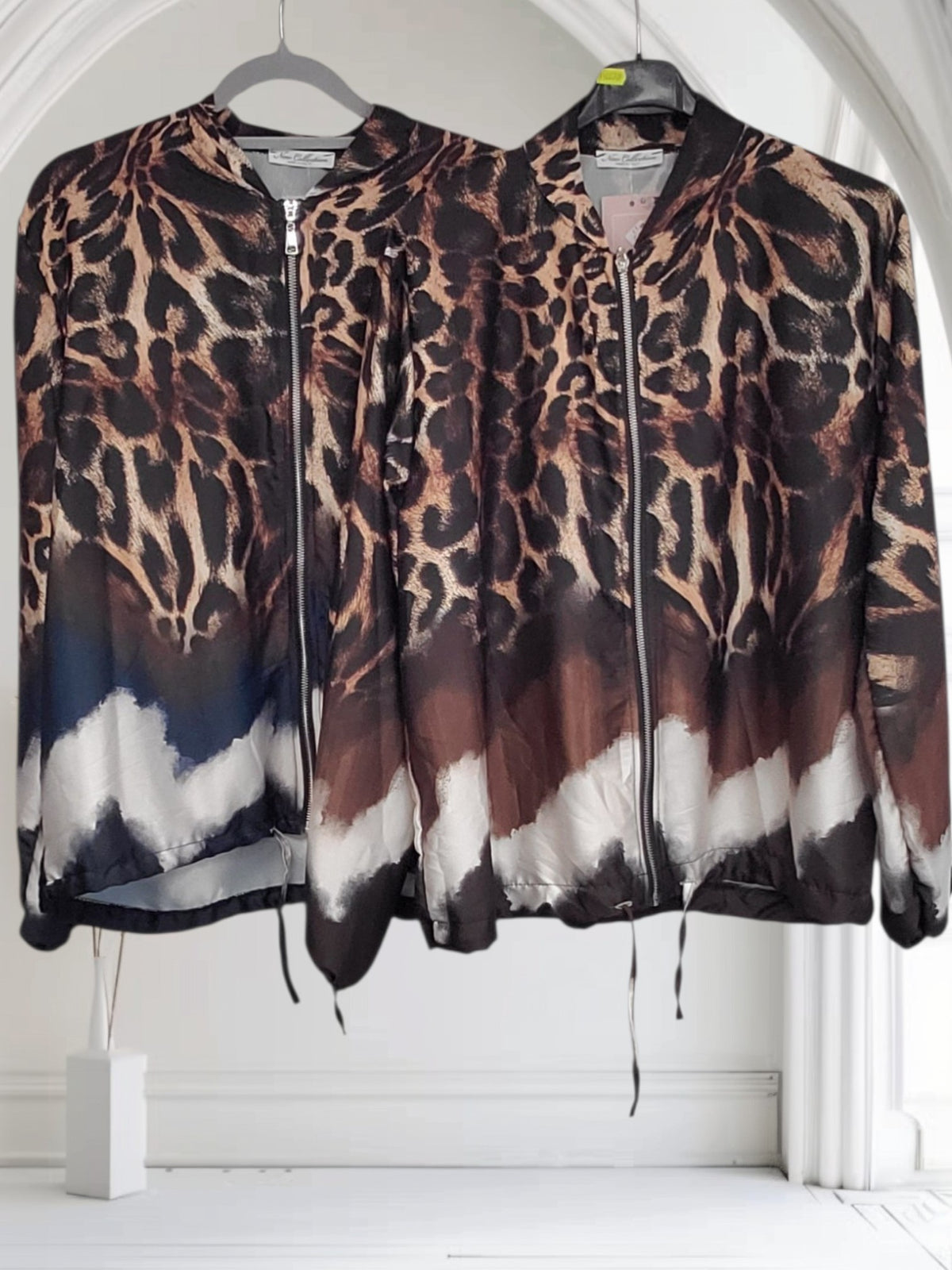 Lightweight  Leopard  Print  Jacket-Sisi