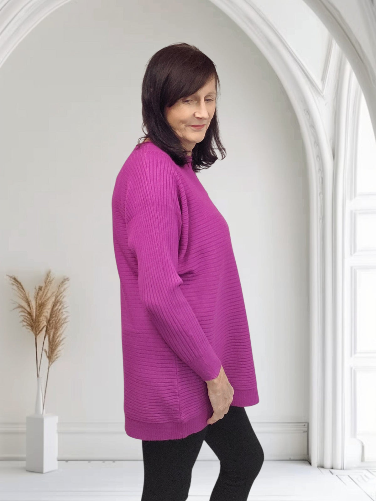 Ribbed Button Detail Top – 3 Colours- Liv