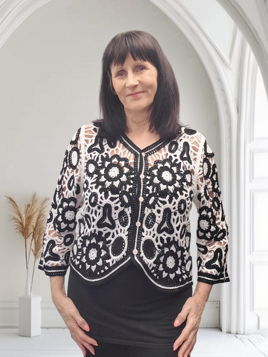 Hope Crochet  Short Cardigan - Couture Boutique