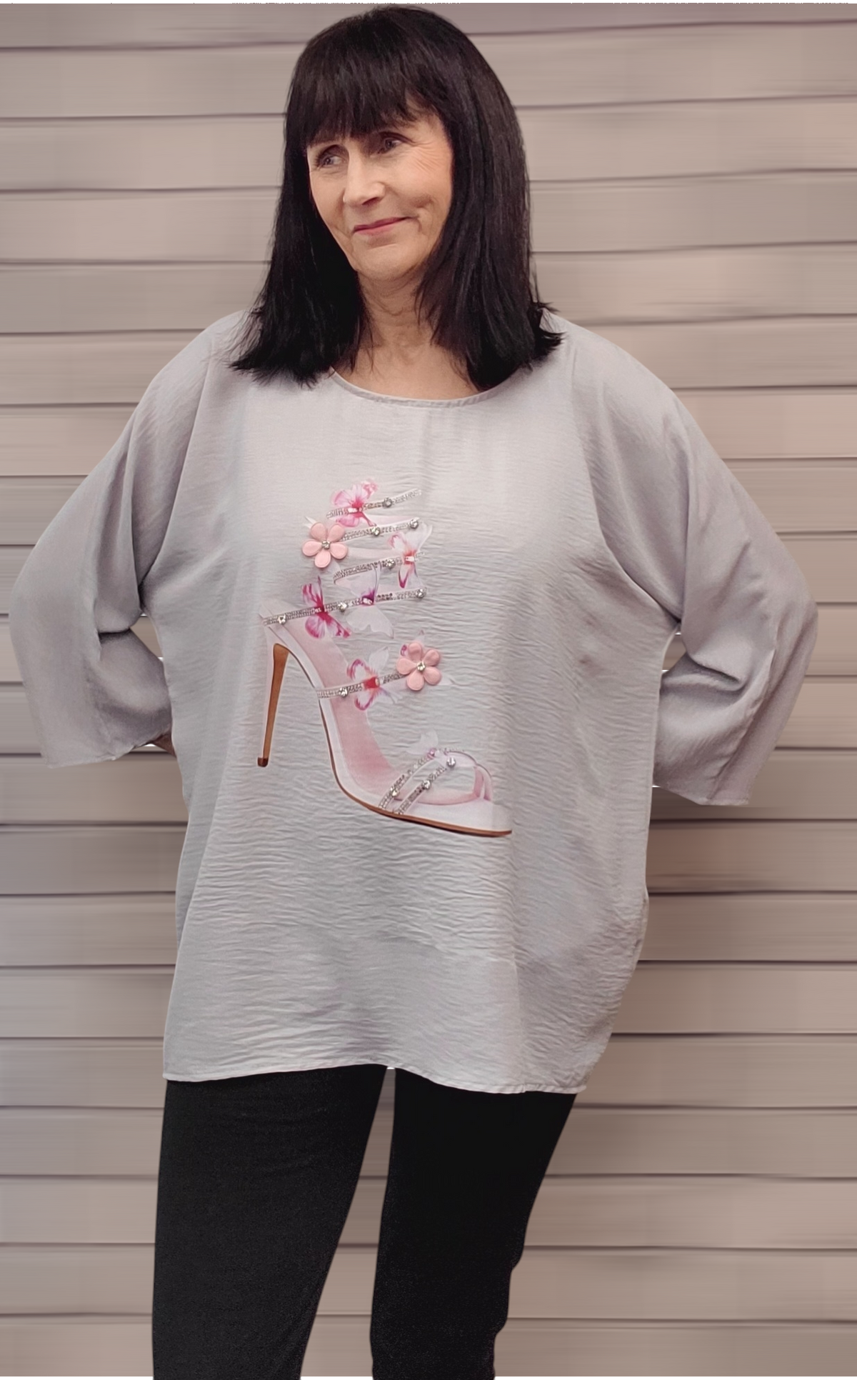 Suzie Shoe Print Top - Couture Boutique
