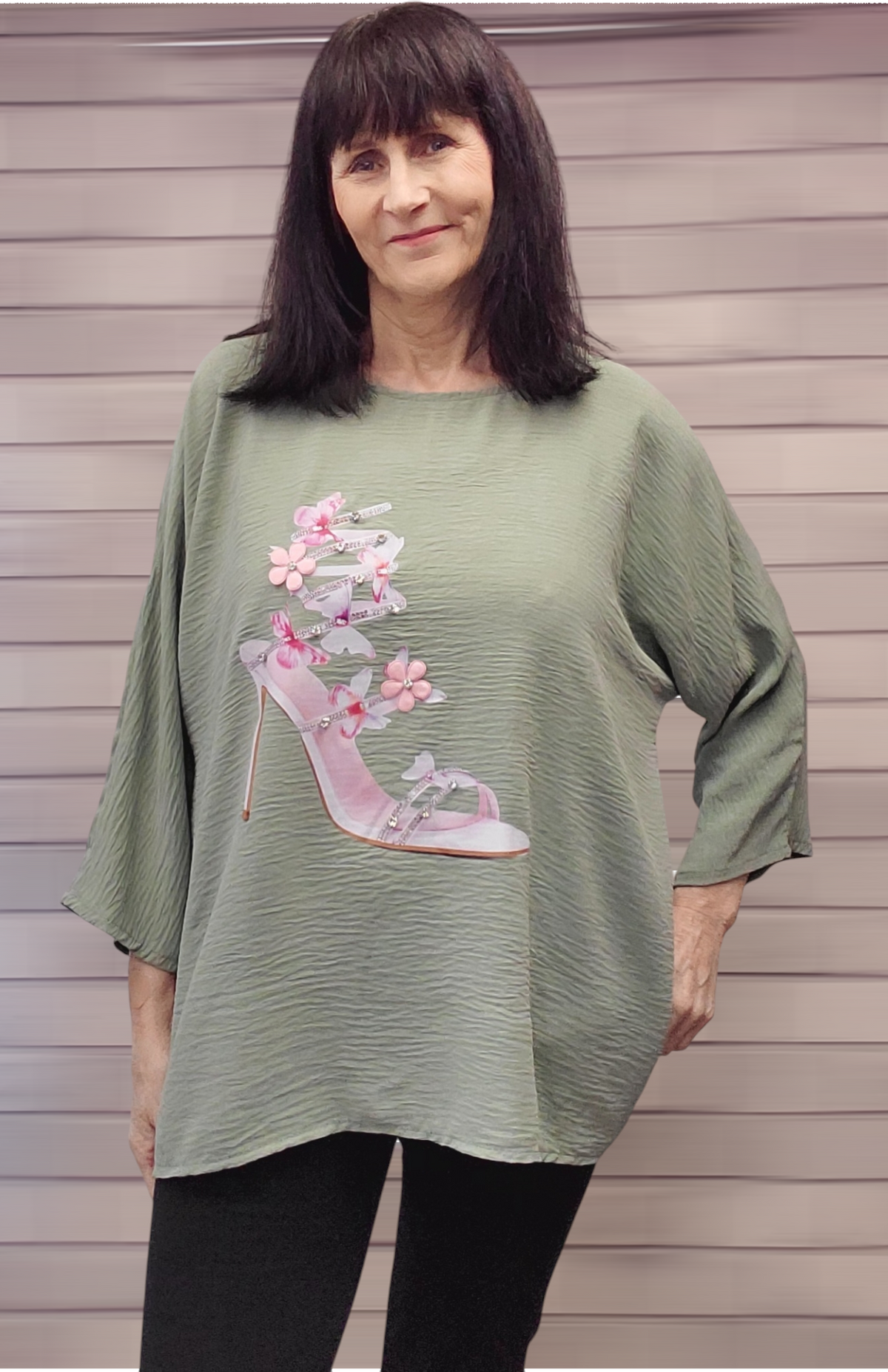Suzie Shoe Print Top - Couture Boutique