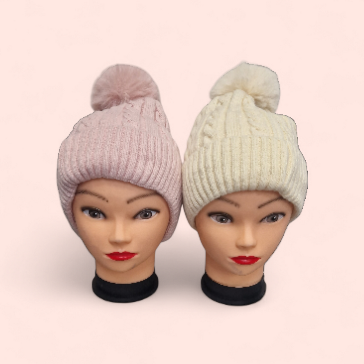 Faux Fur Bobble Hat - Couture Boutique