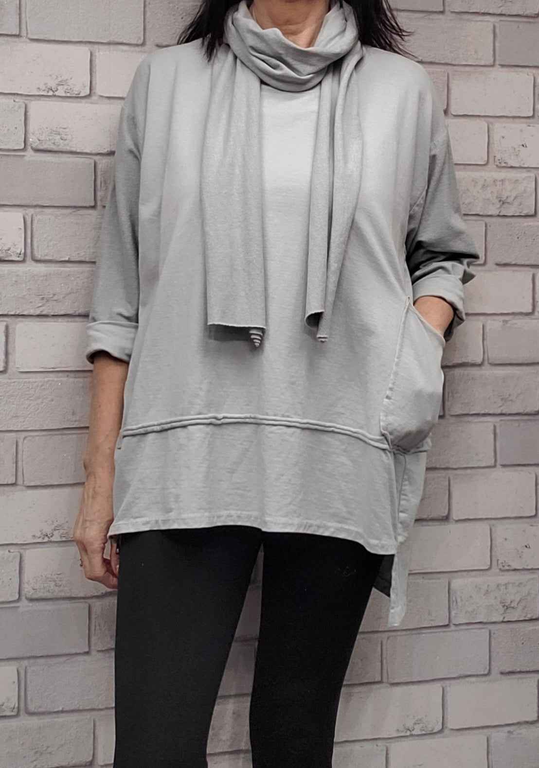 Zoe Sweatshirt  Top With Matching Scarf