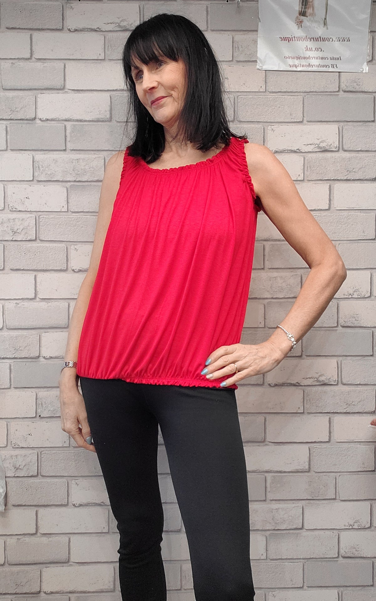 Vest Top With Ruffle Detail - Couture Boutique